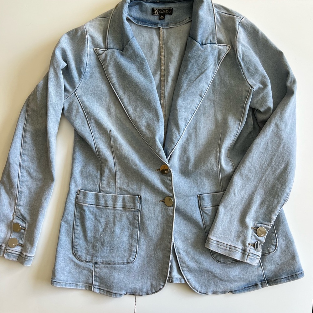 Light Blue Denim Blazer